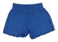 Modré bavlněné kraťasy s madeirovým lemem George 