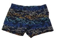 Tmavomodré nohavičkové plavky s dinosaury Pusblu