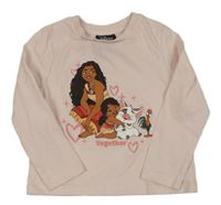 Světlerůžové triko s Moanou Disney 