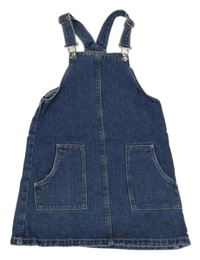 Tmavomodré riflové laclové šaty s kapsami Matalan