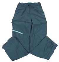 Tmavomodrošedé šusťákové outdoorové kalhoty Quechua 