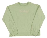 Světlezelená oversize mikina s nápisem Mango