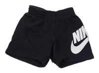 Černé teplákové kraťasy s logem Nike