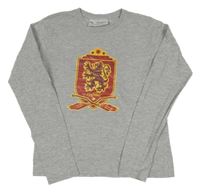 Šedé melírované triko Harry Potter