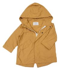 Písková šusťáková parka s kapucí Zara