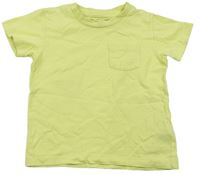 Žluté melírované tričko s kapsou Next