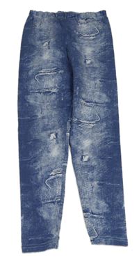 Modré legíny riflového vzhledu 