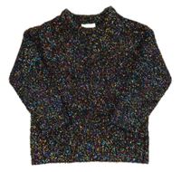 Černo-třpytivě barevný chlupatý svetr Matalan