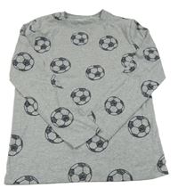 Šedé melírované pyžamové triko s míči YIGGA