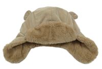 Béžová manšestrová zateplená beranice s kožešinou a oušky PRIMARK