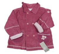 Nové - světlevínová manšestrová podšitá bunda se zajíčkem a límečkem St. Bernard