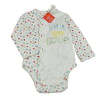 Nové - bílé body s nápisy a puntíky Tu