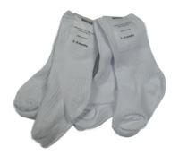 Nové - 2x - Bílé žebrované ponožky