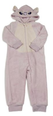 Světlerůžovo-broskvová plyšová kombinéza s kapucí - Angela PRIMARK