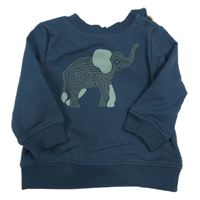 Tmavomodrá mikina se sloníkem MAX STUDIO