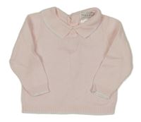 Světlerůžový svetr s límečkem KRIS X KIDS