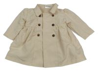 Světlebéžový šusťákový jarní kabát s límečkem Ergee