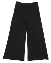 Černé wide leg slavnostní kalhoty H&M