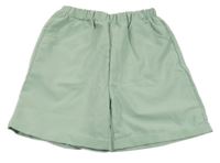 Olivové šusťákové kraťasy