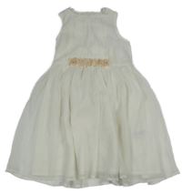 Bílé žoržetové šaty s 3D květy Next