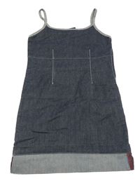 Tmavomodro-modré riflové letní šaty ARIZONA