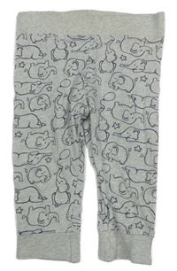 Světlešedé melírované tepláky se sloníky dopodopo