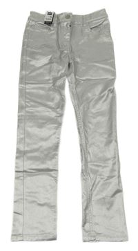 Nové - stříbrné potažené skinny kalhoty St. Bernard