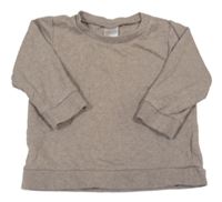 Kávová melírovaná mikina H&M