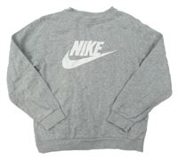 Šedá melírovaná mikina s logem Nike