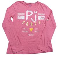 Růžové triko s nápisy zn. Pepperts