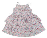 Bílé květované vrstvené šaty Primark