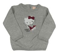 Šedý třpytivý svetr s Hello Kitty C&A