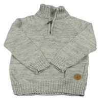 Šedý melírovaný svetr H&M