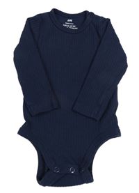 Tmavomodré žebrované body H&M