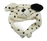 Smetanová puntíkatá čepice - pes