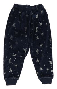 Tmavomodré plyšové pyžamové kalhoty s Disney postavami George