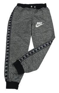 Tmavošedé melírované tepláky Nike