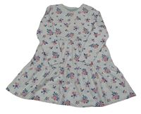 Bílé květované bavlněné šaty Lupilu