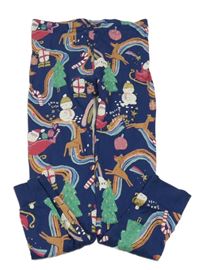 Tmavomodré pyžamové kalhoty s vánočním motivem George