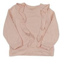 Růžová mikina s volánky F&F