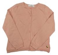 Starorůžový propínací lehký svetr H&M