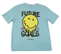 Světlemodré tričko se smajlíky H&M