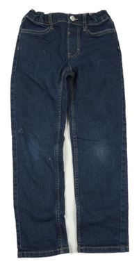 Tmavomodré slim fit rifle H&M