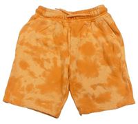 Oranžové vzorované teplákové kraťasy zn. Primark