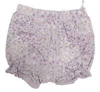 Lila květované kraťasy H&M