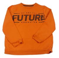 Oranžová mikina s nápisem zn. Primark