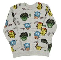 Šedá vzorovaná mikina s Marvel Primark