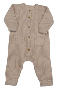 Pudrový pletený overal George