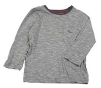 Šedé melírované triko Nutmeg