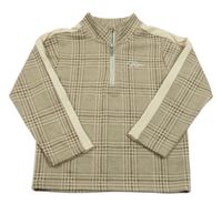 Hnědá kostkovaná mikina s výšivkou River Island